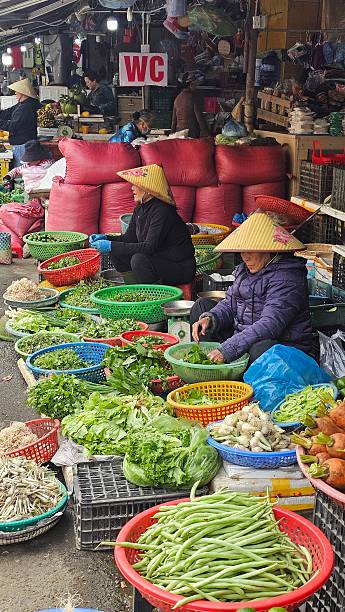 A vibrant Hoi An street scene with colorful ornate architecture and typical lanterns everywhere