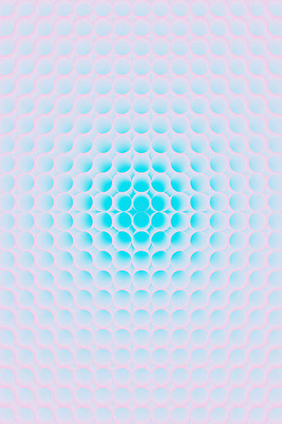 Abstract background of pipes with a glowing gradient from blue to light pink, full frame. 3D rendering illustration.