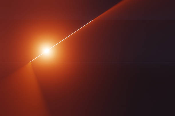 Abstract background of a beam of light from a broken wall. 3D rendering illustration.