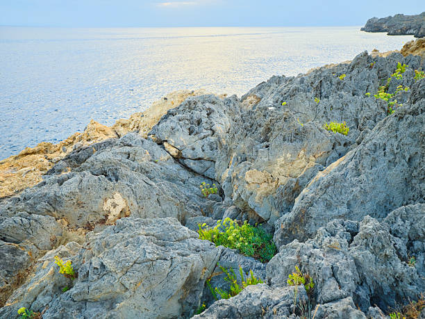 The island of Ccrete:A striking Crete landscape showcasing sheer limestone cliffs, rocky terrain, and lush greenery. Dramatic rock formations rise above forested slopes, offering a rugged, adventurous outdoor scene perfect for travel, nature, and landscape photography.