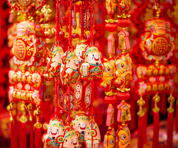Chinese symbols hanging