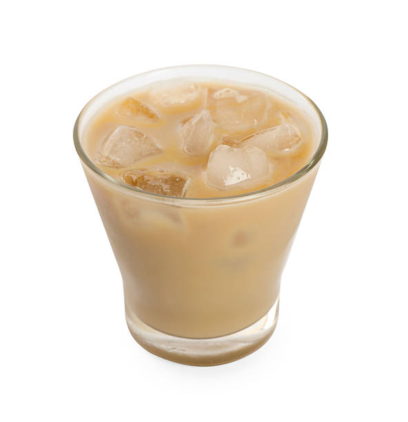 istock Iced coffee with milk in glass isolated on white 2261556123