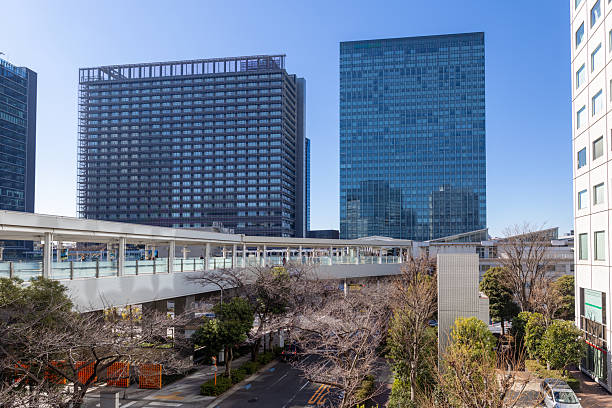 Business city in bright day