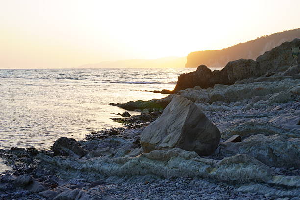 Sunset over the Black Sea. Inal Bay.
