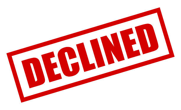 Declined vector stamp isolated on white background
