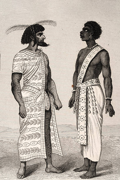 Ancient History, Fashions of Ancient Egypt, Egyptian men, Vintage illustration