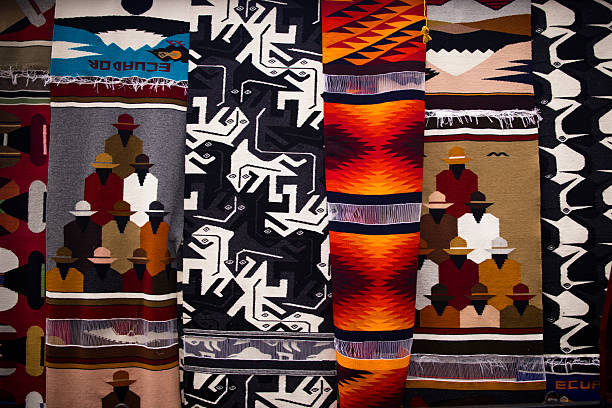 Traditional Ecuadorian carpets, Otavalo market