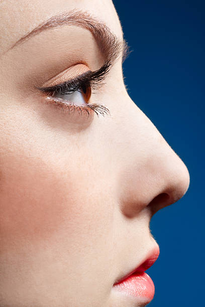 Close-up of the eye of a mature woman.