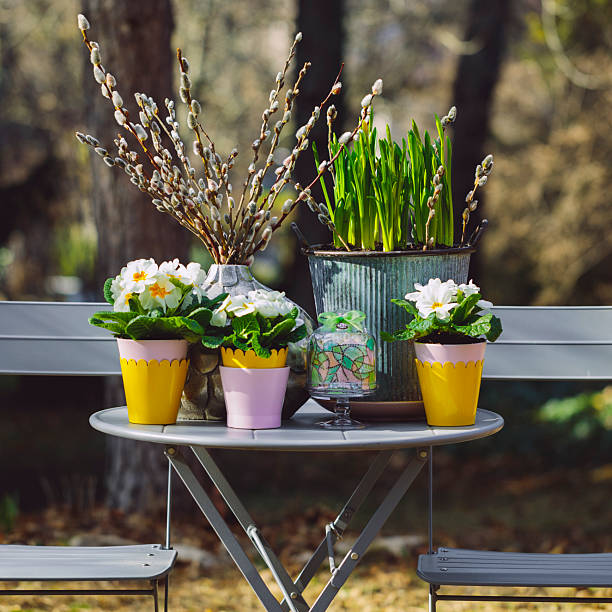 Flower arrangement in the garden