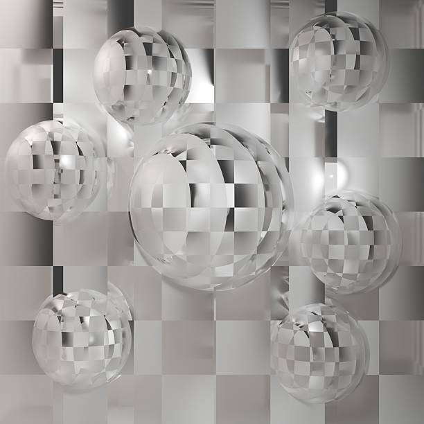 3d abstract glass geometric background
