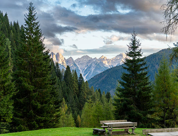 Beautiful landscape with mountain peaks. Dolomites, south Tyrol, Italian Alps.