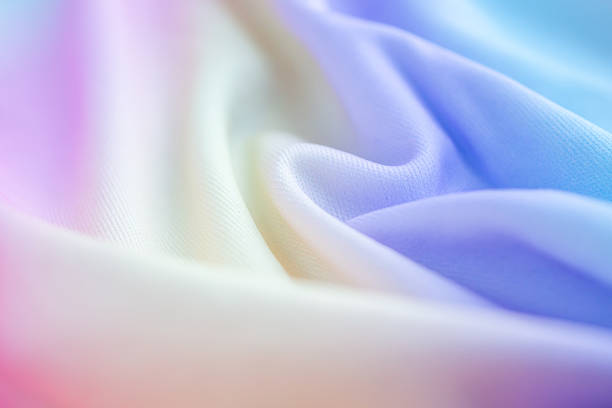 Multi-colored ribbons as a background fly