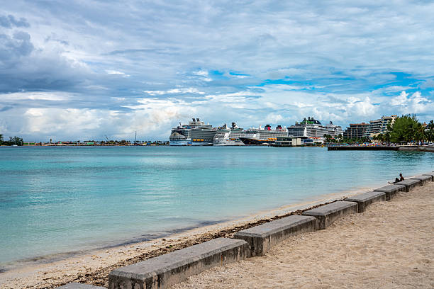 Long Wharf Beach view, Nassau, The Bahamas.