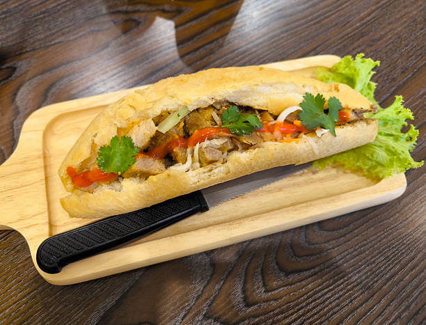 Banh Mi Sandwich with Lettuce and Herbs