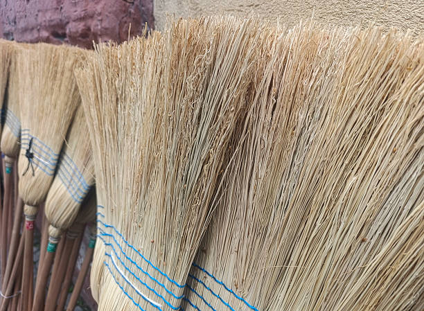Colorful Broom Bristles Cleaning Tool.