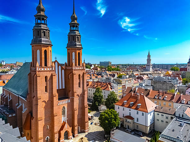 View of Opole Cathedral in Opole Voivodeship, Poland.