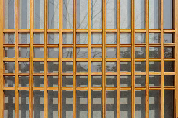 Old wooden window on white background