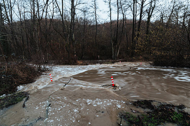Flooded Road. Natural Disaster