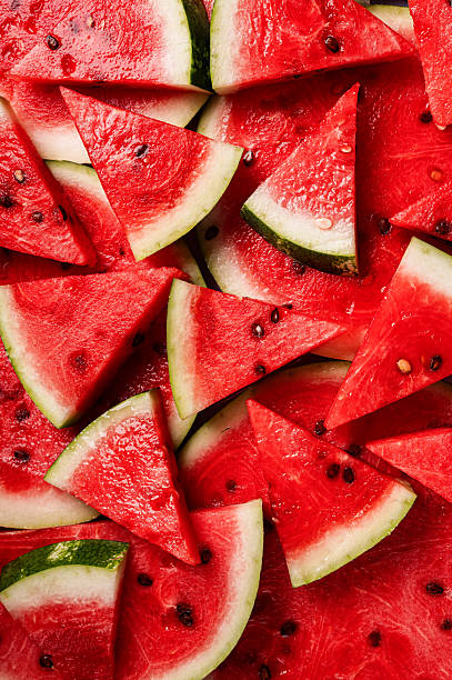 Watermelon Slices Background Full Frame