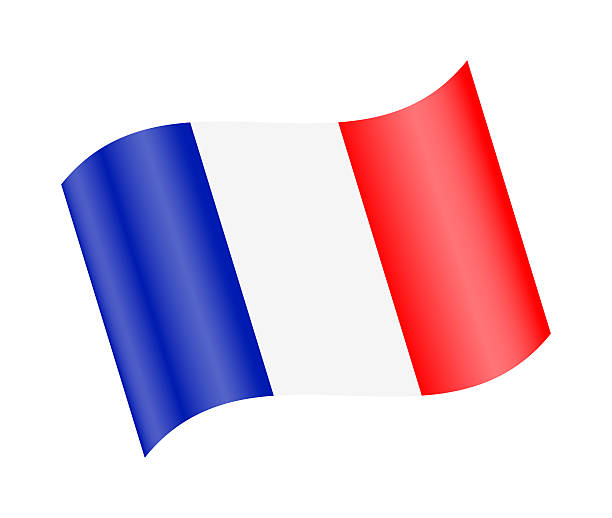Realistic vector illustration of the national flag of France waving in the wind. High-quality design suitable for news, international politics, geography, diplomacy, global business, education and cultural concepts