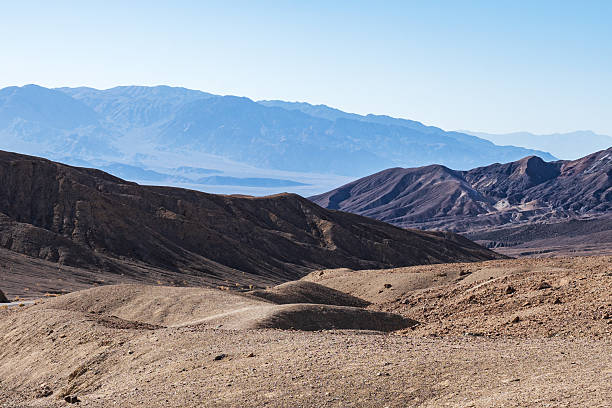 The badlands in Death Valley National Park in California, the lowest and hottest place on earth.