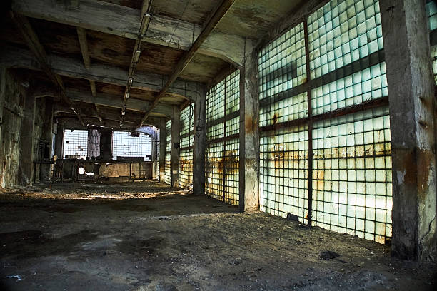 The abandoned full coffin factory.