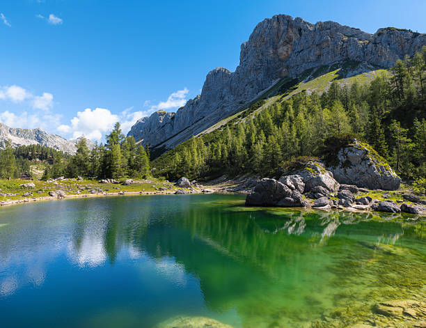 One of the seven lakes in the Triglav lakes valley, located within Triglav National Park