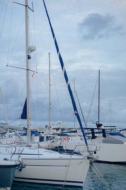 Oceanside, California, United States - April 08, 2024: Marina Full Of Boats With Blue Water And Sky