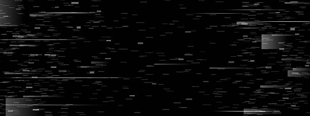 Cctv glitch texture. Tv filter with pixel noise overlay pattern for background. Vintage film grain and scratch abstract graphic. Scanline technology with dither line for 90s analog television vector.