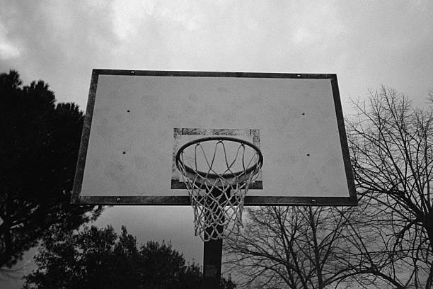 Basketball hoop on a sport court