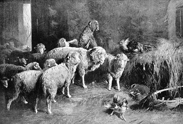 19th Century Painting: A Gebler, The Interrupted cock fight