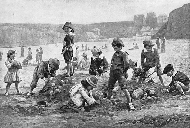 19th Century Painting: E Rudaux, Toilers of the Sea