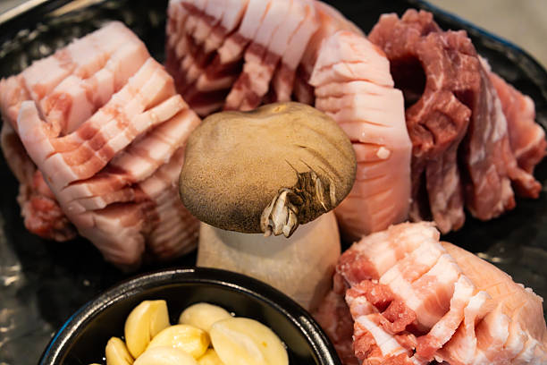 BBQ ingredients ready to be grilled