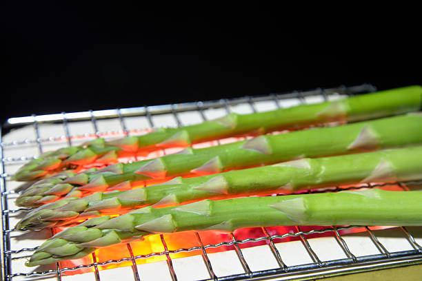 Shot of unrecognizable chef  grilling meat on BBQ Grill with Fire Flames