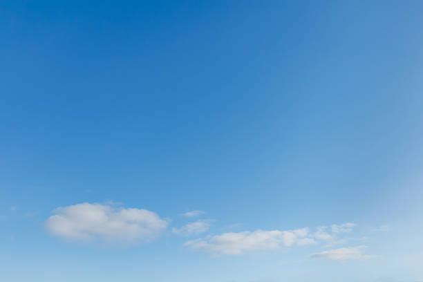 istock Blue sky with small white clouds near horizon 2262230475