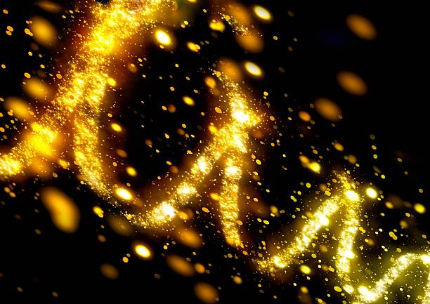 Abstract background with swirling golden energy light | Futuristic light portal image