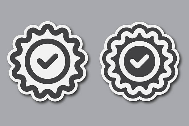 Guarantee sticker icon set for design template