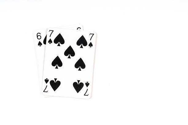 Gambling Card 5 isolated on white background.