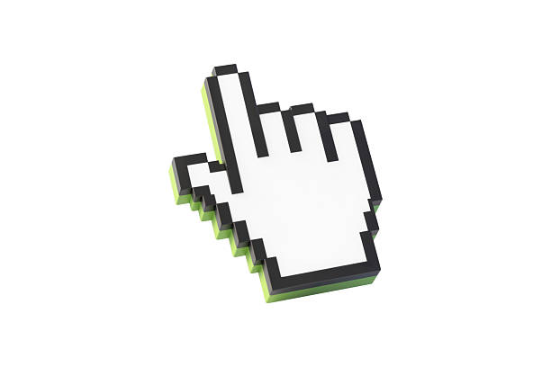 3d rendering of a modern voxel hand cursor, lime green accents, sharp 3D edges, professional studio lighting.