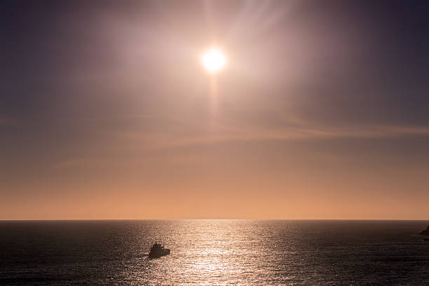 Ancient Phoenician ship at sea