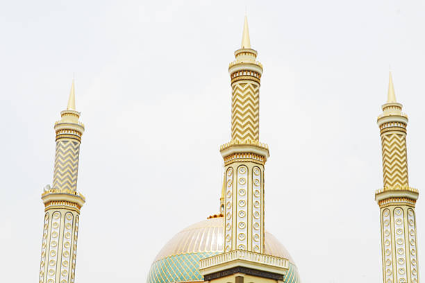 Beautiful Mosque Dome with Tall Minaret Architecture