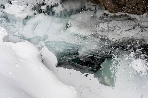 Capture the serene beauty of winter with this image of a frozen river. Ideal for backgrounds, ads, or nature-themed projects. Cold, icy, and beautiful