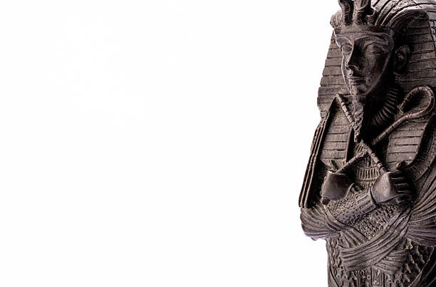 A historical egyptian sarcophagus with a mummy inside