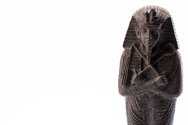 A historical egyptian sarcophagus with a mummy inside