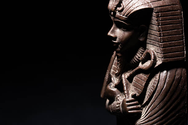 A historical egyptian sarcophagus with a mummy inside