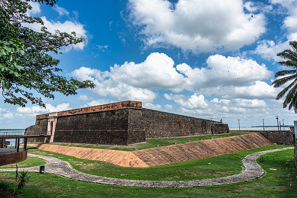 Historic fort called Forte do Presepio aka Forte Castelo do Senhor Santo Cristo do Presepio de Belem at Belem, Para, Brazil.