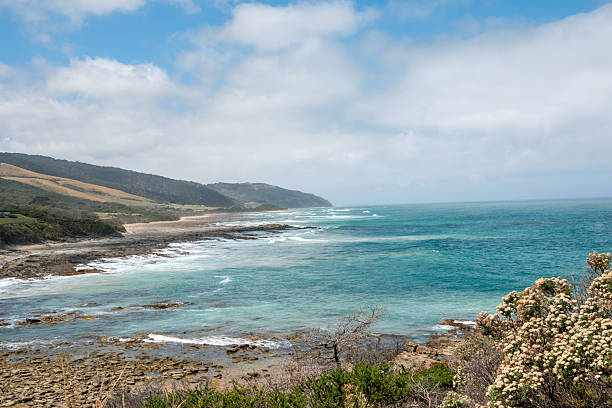 A island with a natural arch that was created by a partial collapse of a land bridge on the southern coast of Victoria, Australia.