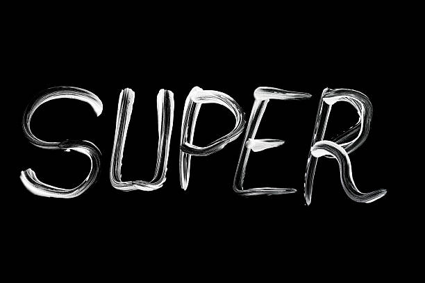 Impactful handwritten lettering SUPER with energetic strokes. Used for highlighting features, quality products, hero banners and comic style ads.