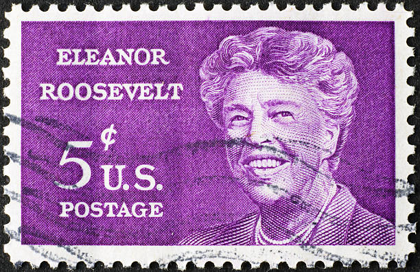 Miss Eleonore Roosevelt on old american postage stamp