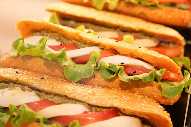 Mortadella sandwich from Mercadao of Sao Paulo. Gastronomic tourist attraction in the city of São Paulo.